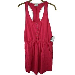 ORageous Womens Size Large Pink Henley Racer Tank Coverup New with Tags